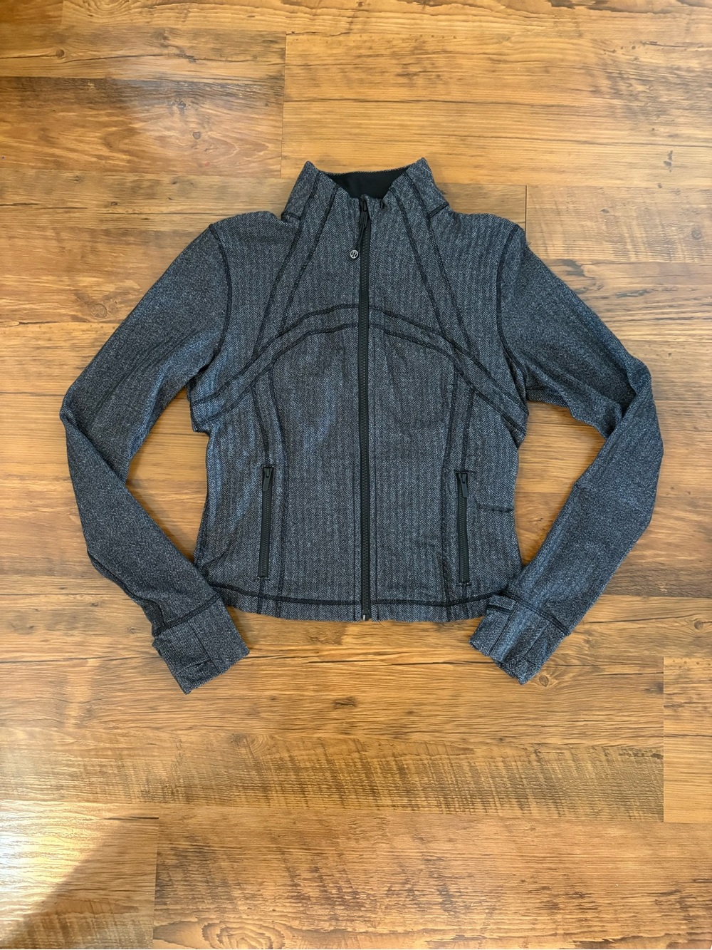 lululemon athletica Charcoal Gray Zip Bomber Jacket